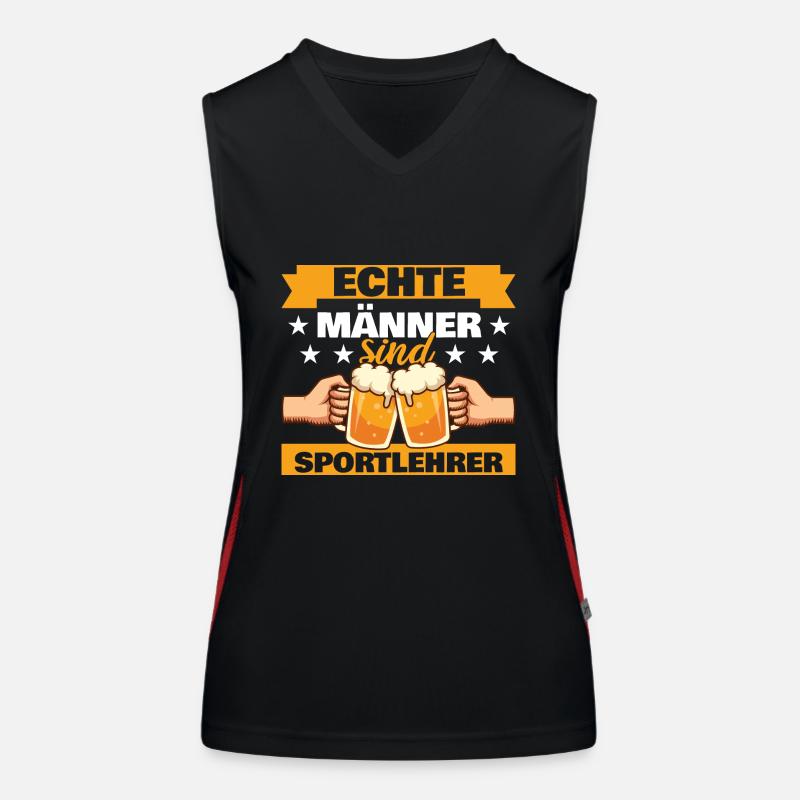 Echte Männer sind Sportlehrer Funktionelles Kontrast-Tank Top für Frauen