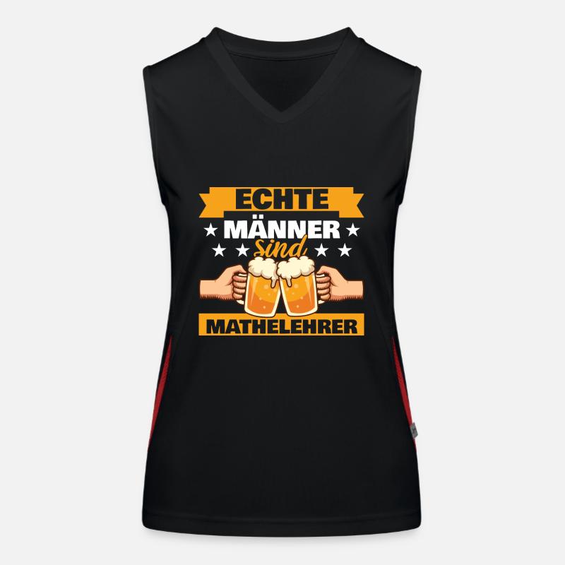 Echte Männer sind Mathelehrer Funktionelles Kontrast-Tank Top für Frauen