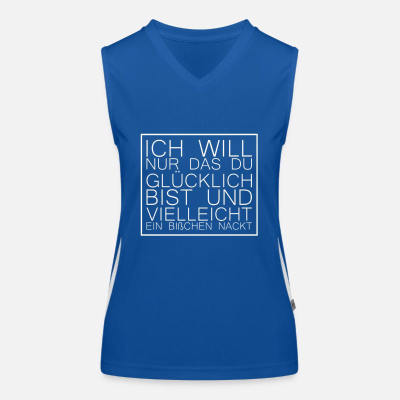 Valentinstag Ich will nur das du Glücklich bist Funktionelles Kontrast-Tank Top für Frauen