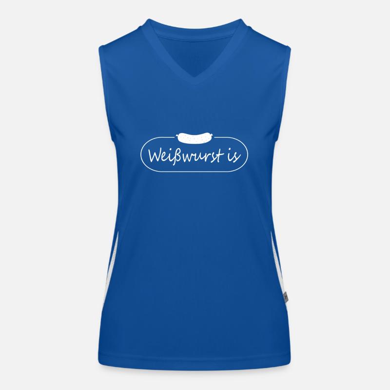 Weißwurst Funktionelles Kontrast-Tank Top für Frauen