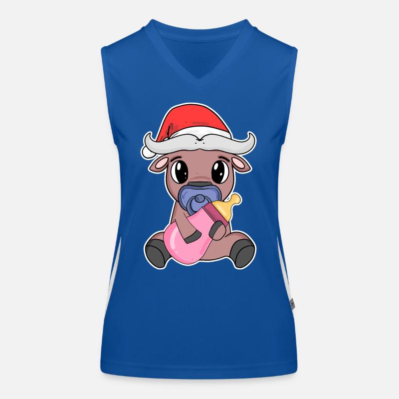Bœuf bébé Noël Débardeur respirant contrasté Femme