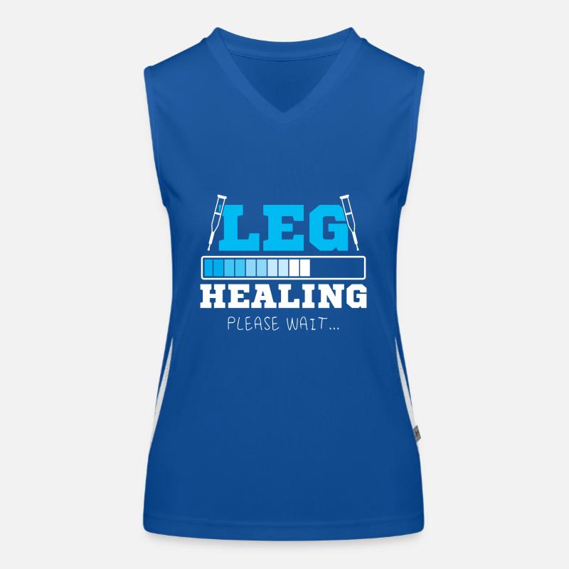 Leg Healing Please Wait Funktionelles Kontrast-Tank Top für Frauen