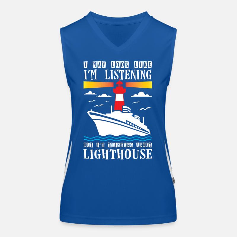 Thinking About Lighthouse Lovers Lighthouse Funktionelles Kontrast-Tank Top für Frauen
