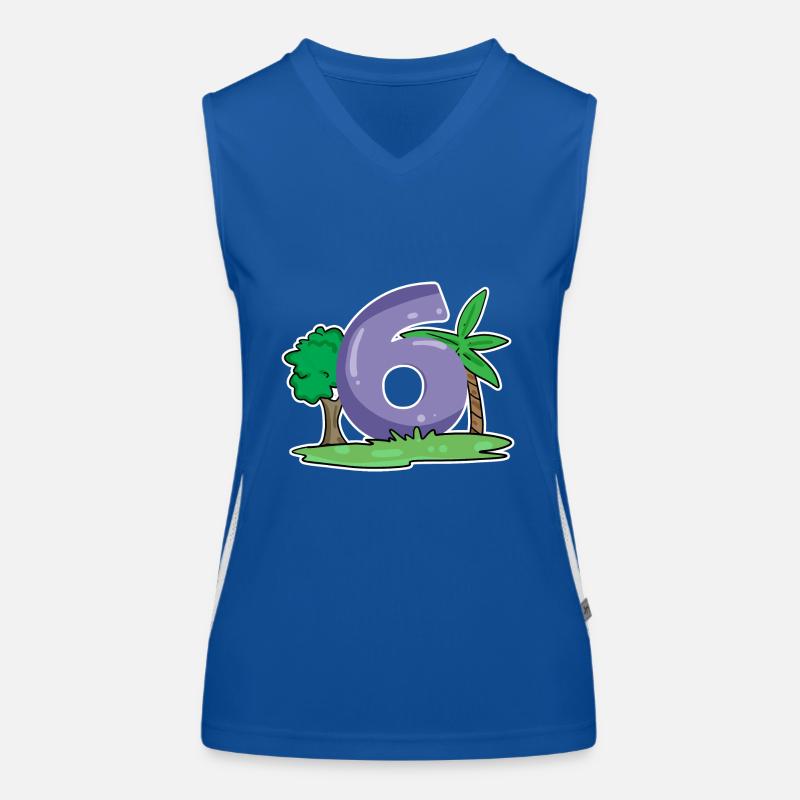 Nummer 6 Muster Funktionelles Kontrast-Tank Top für Frauen