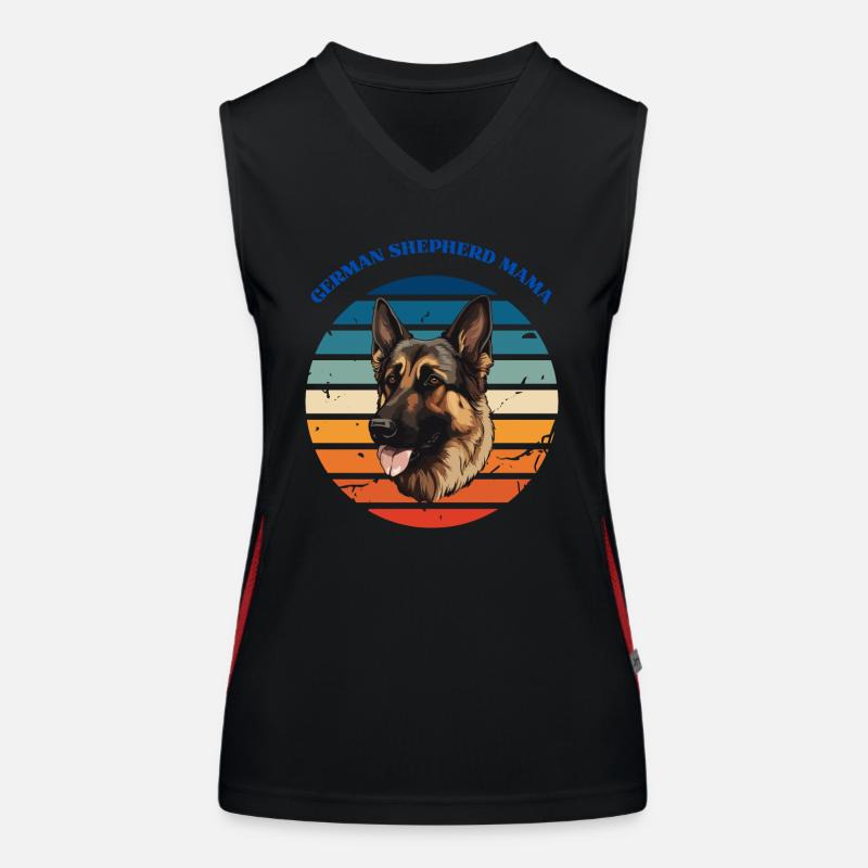 Deutscher Schäferhund Mama Funktionelles Kontrast-Tank Top für Frauen