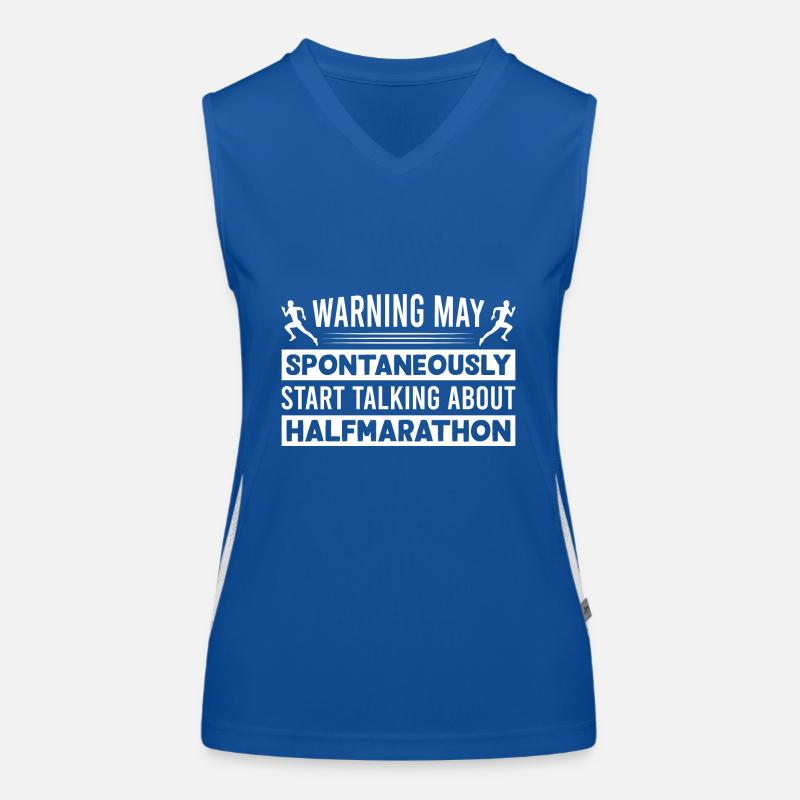start talking about halfmarathon Funktionelles Kontrast-Tank Top für Frauen