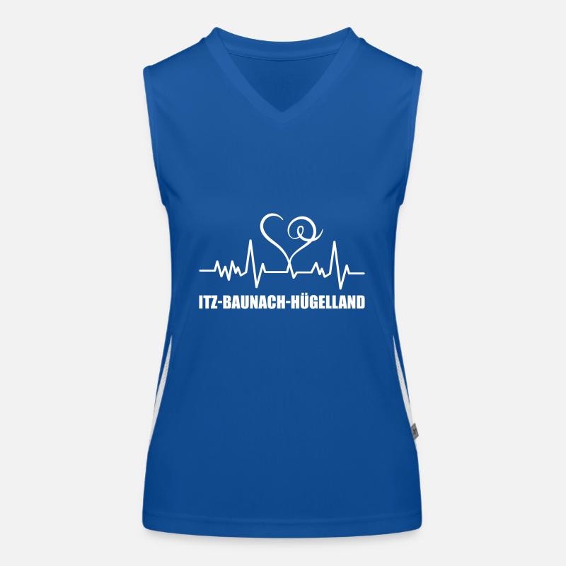Heartbeat Itz-Baunach-Hügelland Funktionelles Kontrast-Tank Top für Frauen
