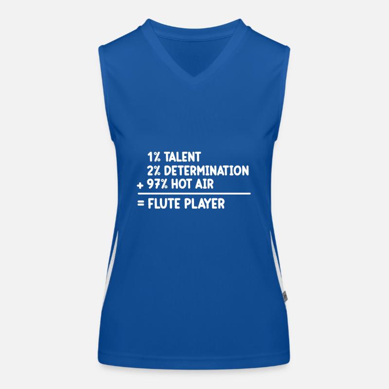 Flute player 1% talent 2% Funktionelles Kontrast-Tank Top für Frauen