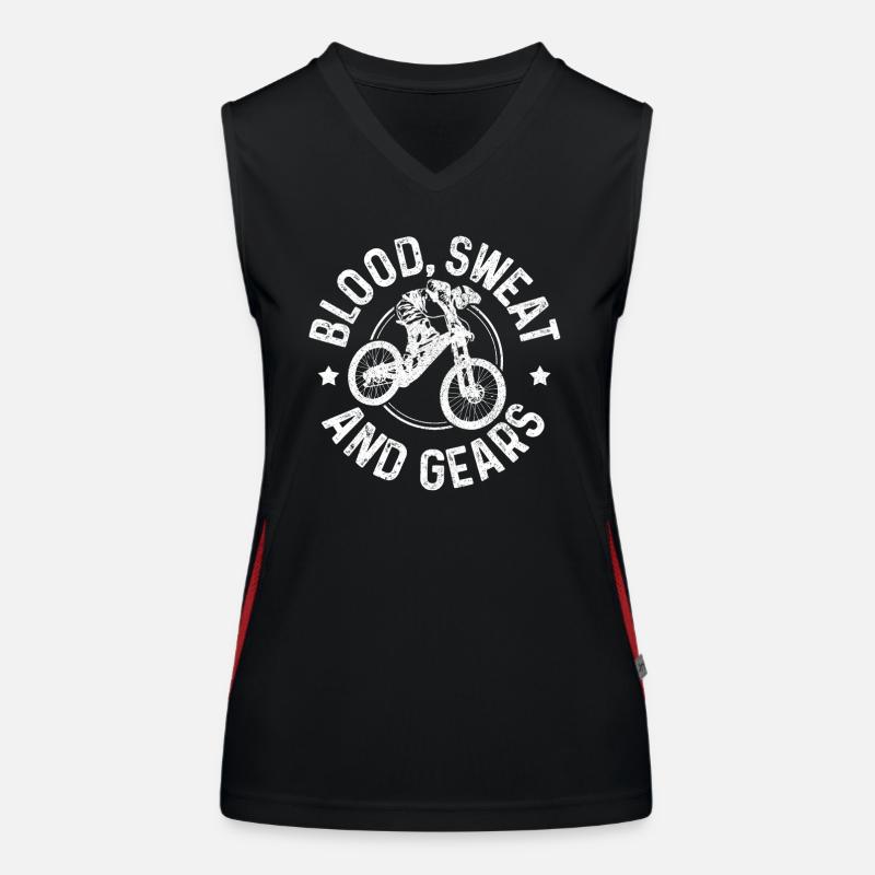 Mountainbike MTB Downhill Biker Geschenk Funktionelles Kontrast-Tank Top für Frauen
