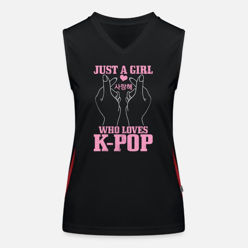 K-Pop Fan cadeau musique pop coréenne Débardeur respirant contrasté Femme