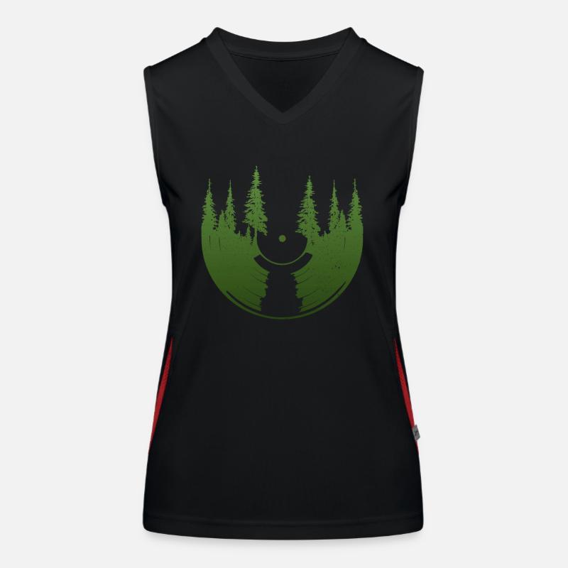 Vinyl Record Vintage DJ Gift Women's Functional Contrast Tank Top