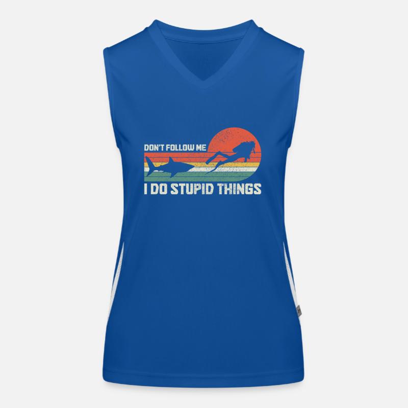 Diving Funny Vintage Diver Gift Women's Functional Contrast Tank Top