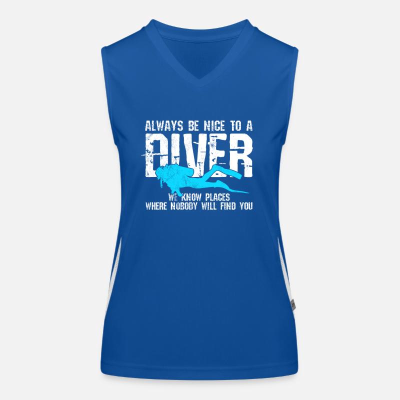 Tauchen Lustig Vintage Taucher Geschenk Funktionelles Kontrast-Tank Top für Frauen