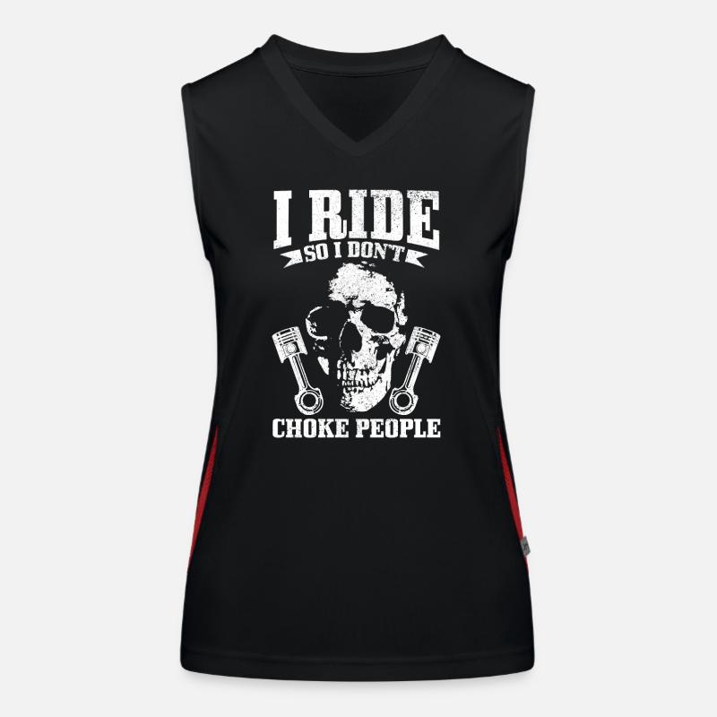 Motorrad Biker Lustiges Geschenk Funktionelles Kontrast-Tank Top für Frauen