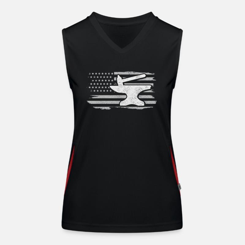 Forging Blacksmith Farrier Gift Women's Functional Contrast Tank Top