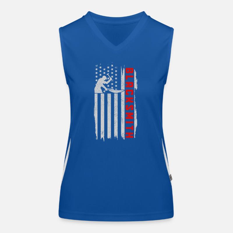 Forging Blacksmith Farrier Gift Women's Functional Contrast Tank Top