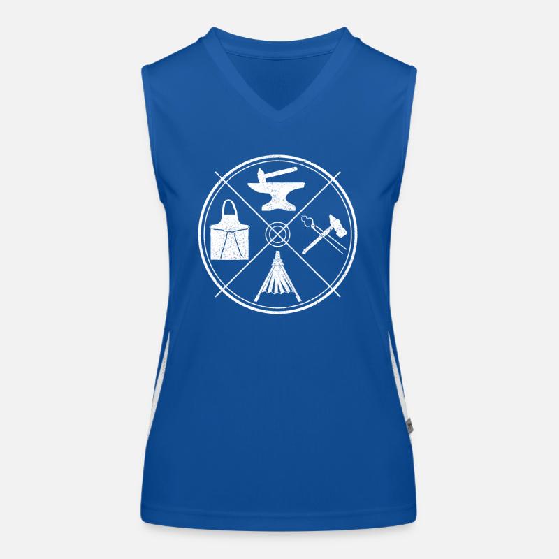 Forging Blacksmith Farrier Gift Women's Functional Contrast Tank Top