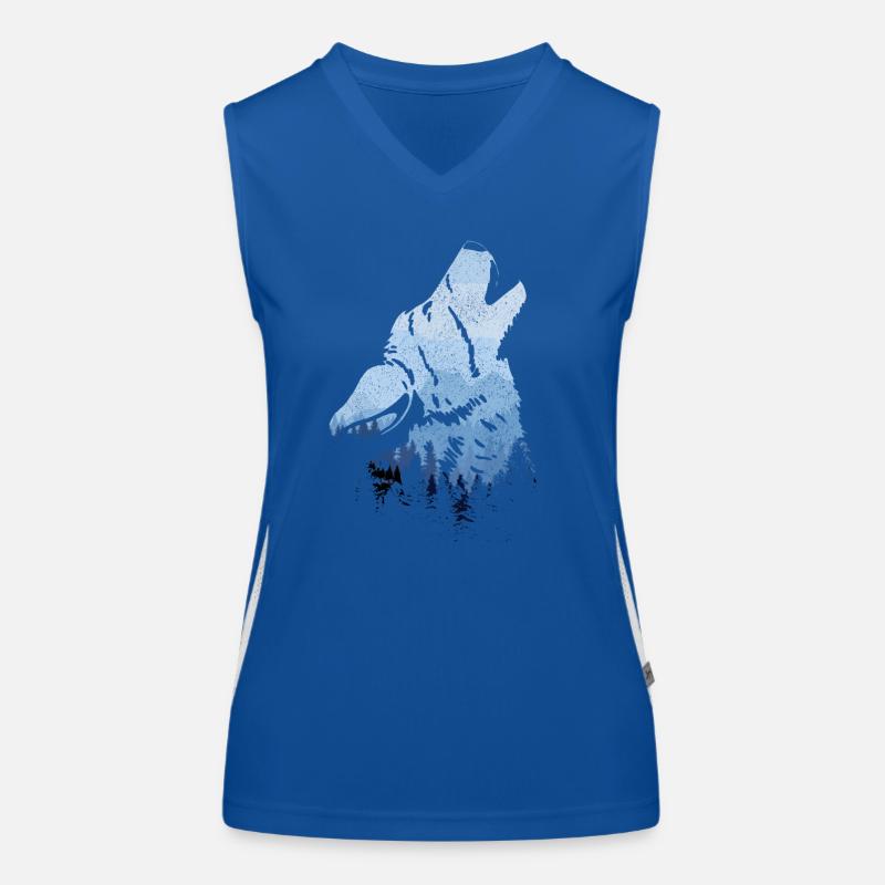 Howling Wolf Gift Women's Functional Contrast Tank Top
