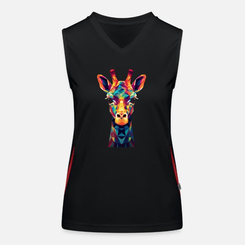 Giraffe Polygon Tier Geschenk Funktionelles Kontrast-Tank Top für Frauen