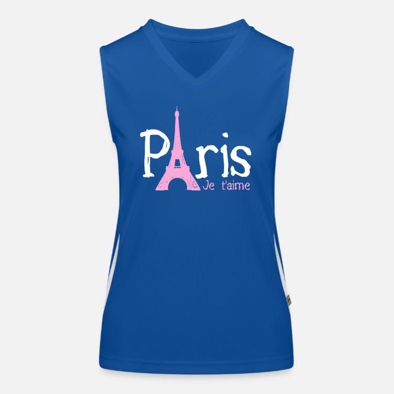 Paris Frankreich Eiffelturm Souvenir Funktionelles Kontrast-Tank Top für Frauen
