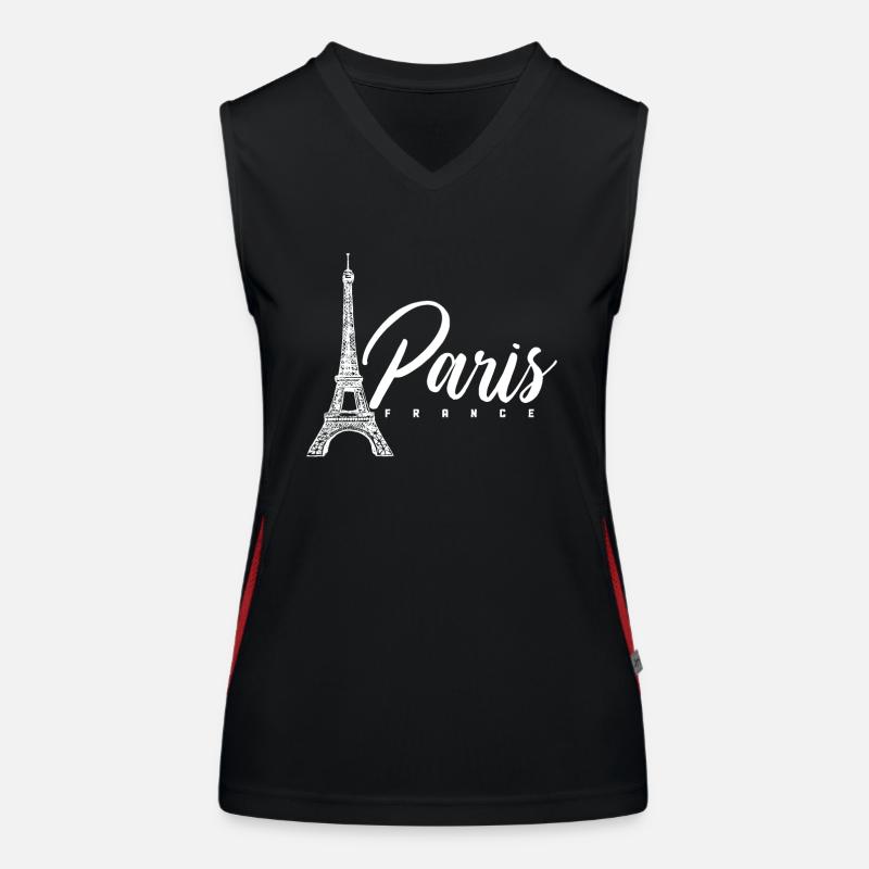 Paris France Eiffel Tower Souvenir Women's Functional Contrast Tank Top