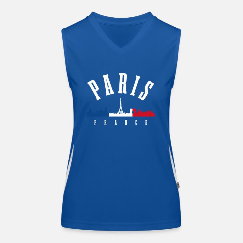 Paris Frankreich Eiffelturm Souvenir Funktionelles Kontrast-Tank Top für Frauen