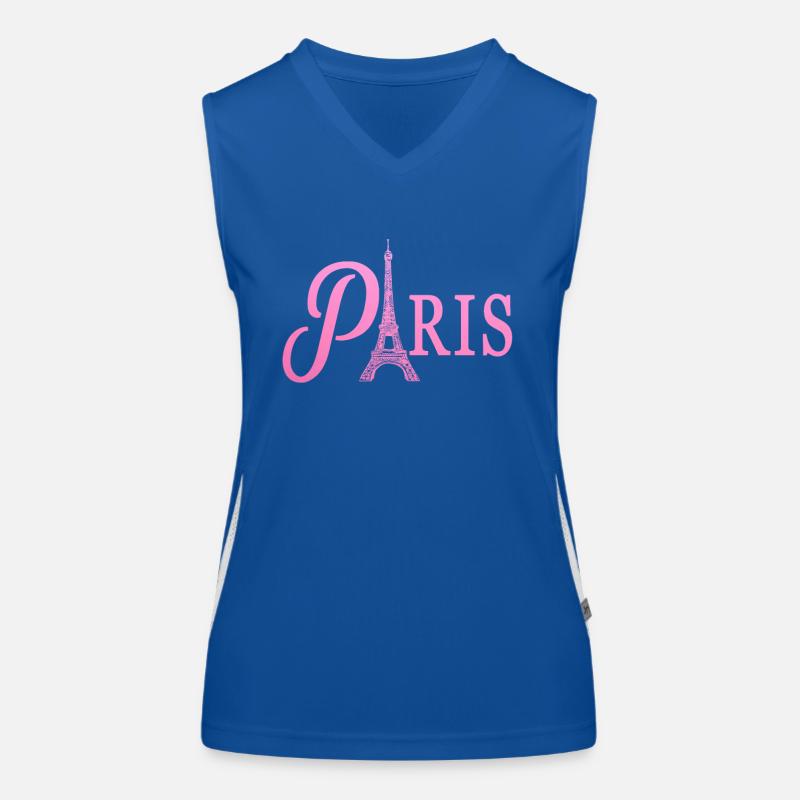 Paris Frankreich Eiffelturm Souvenir Funktionelles Kontrast-Tank Top für Frauen