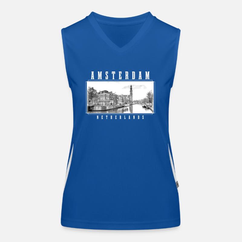 Amsterdam Pays-Bas Hollande Souvenir Débardeur respirant contrasté Femme