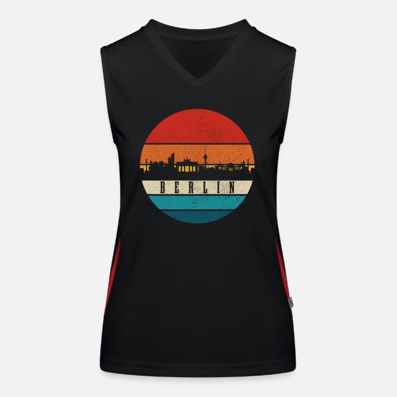 Berlin Skyline Germany Women's Functional Contrast Tank Top