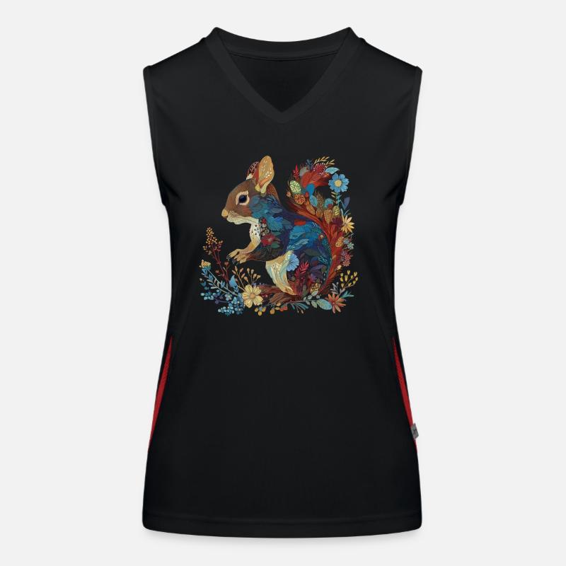Eichhörnchen Funktionelles Kontrast-Tank Top für Frauen
