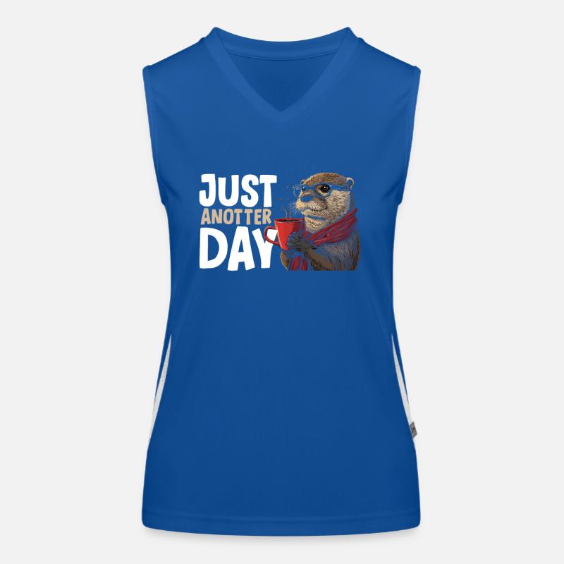 Cadeau drôle de café Otter Débardeur respirant contrasté Femme