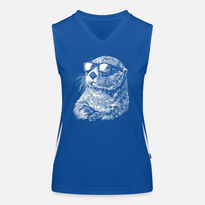 Otter Funny Gift Women's Functional Contrast Tank Top