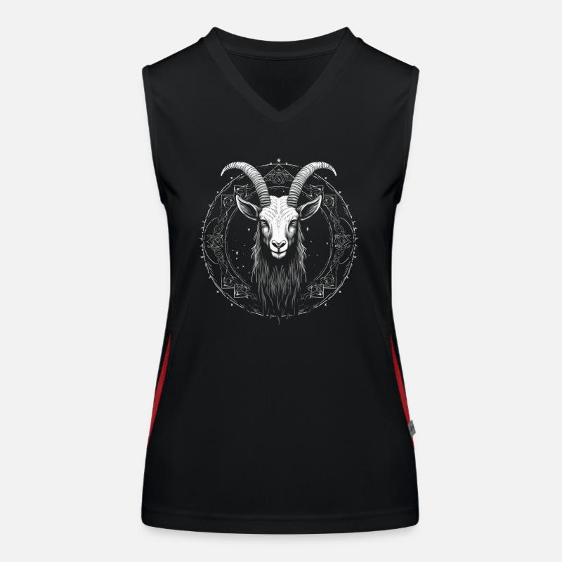 Ziege Baphomet Funktionelles Kontrast-Tank Top für Frauen