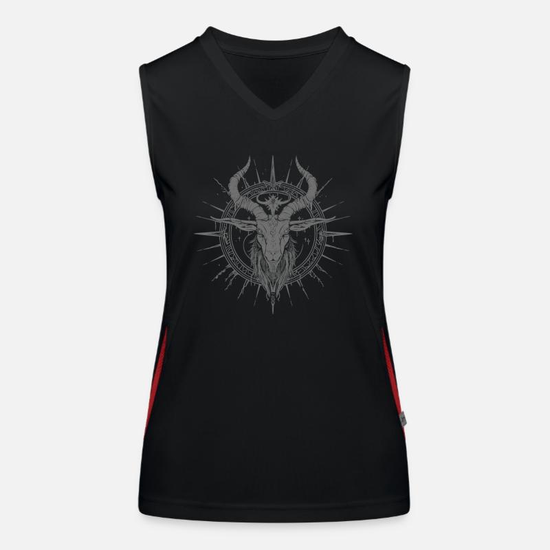 Ziege Baphomet Funktionelles Kontrast-Tank Top für Frauen