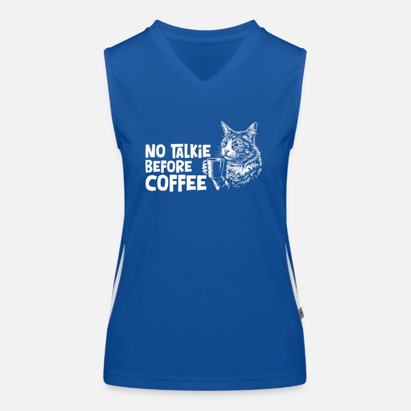Cat Coffee Funny Gift Women's Functional Contrast Tank Top