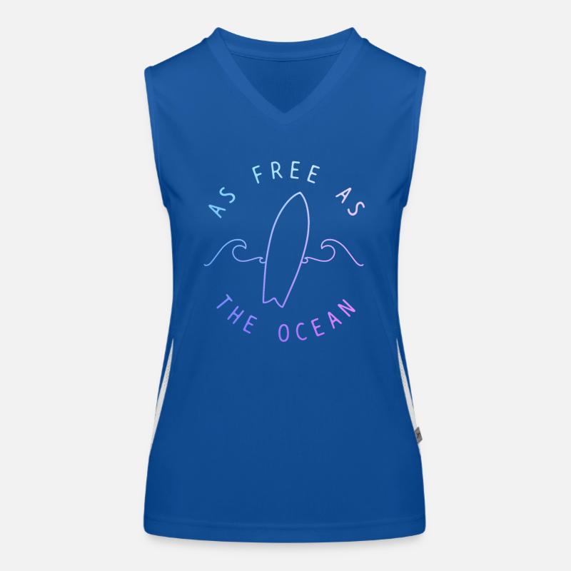 Surfeur Vintage Surf cadeau Débardeur respirant contrasté Femme
