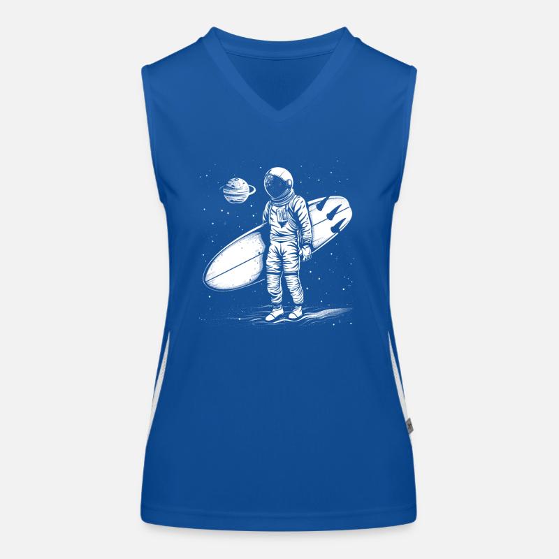 Astronaute de surf Vintage Surfer Cadeau Débardeur respirant contrasté Femme