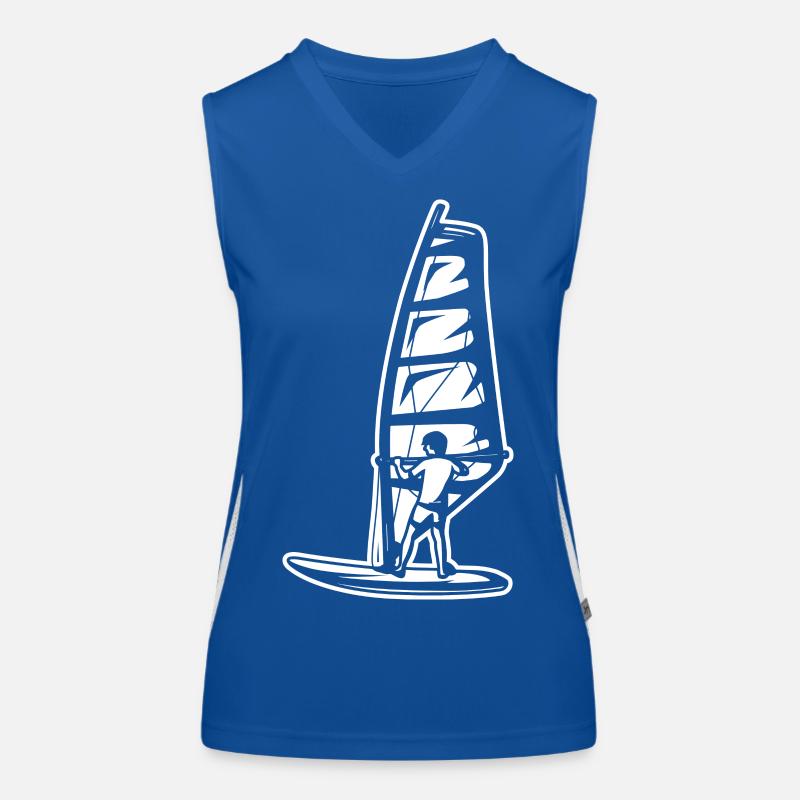 Windsurfer Junge Funktionelles Kontrast-Tank Top für Frauen