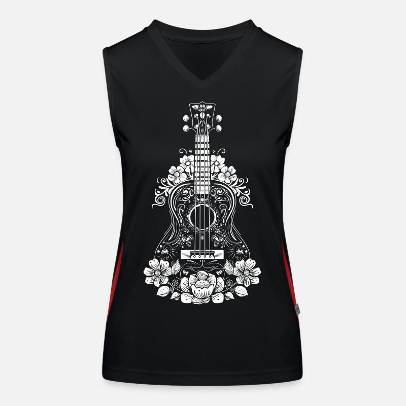 Ukulele Comic Style Women's Functional Contrast Tank Top