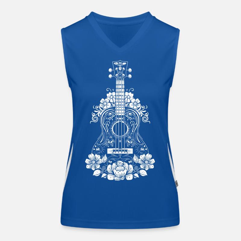 Ukulele Comic Style Women's Functional Contrast Tank Top