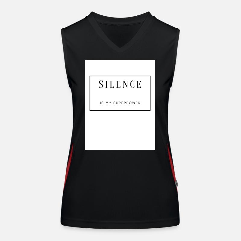 Silence, Force et Sérénité sur Textile Débardeur respirant contrasté Femme
