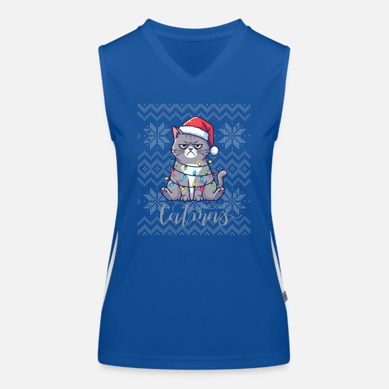 Chatmas lumineux Noël Débardeur respirant contrasté Femme