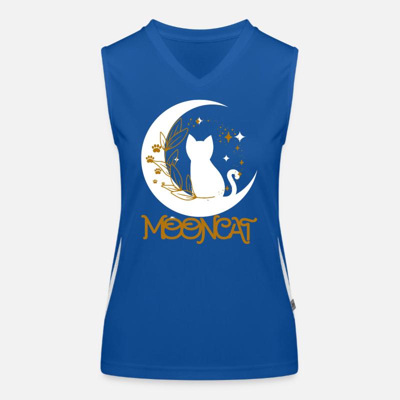 Chat lunaire doré Débardeur respirant contrasté Femme