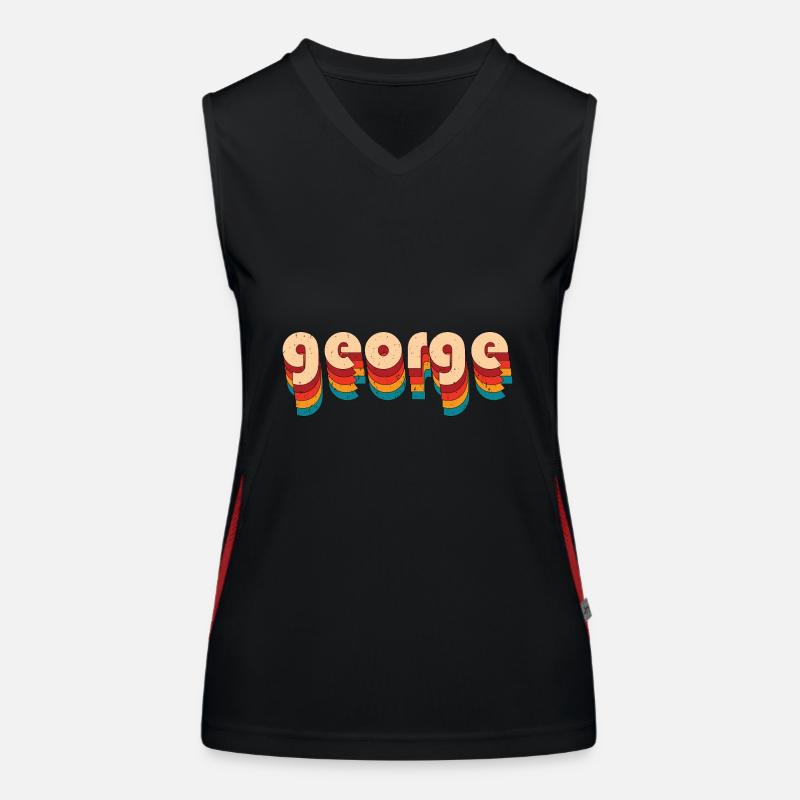 Retro George Name Women's Functional Contrast Tank Top