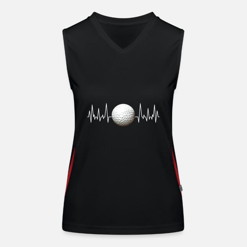 Golfball Herzschlag Golf Funktionelles Kontrast-Tank Top für Frauen