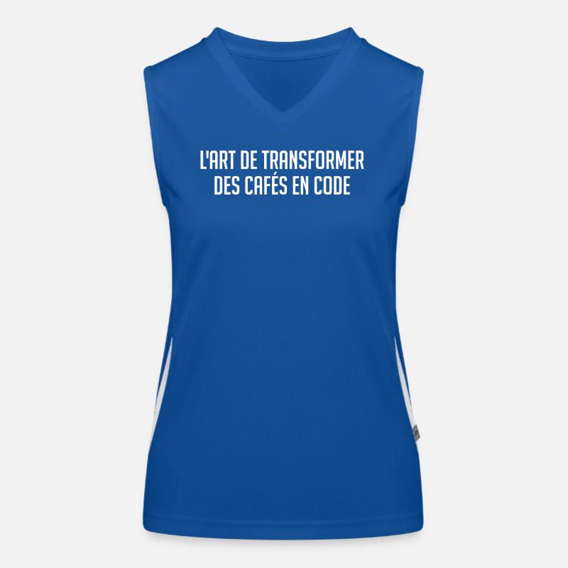 L'art De Changer Des Cafés En Code Débardeur respirant contrasté Femme