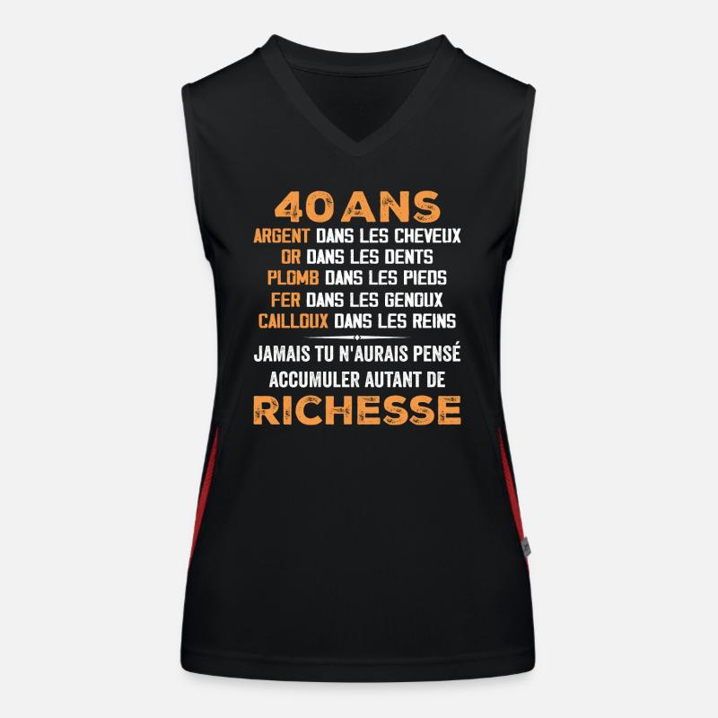 40 Ans Cadeau D'anniversaire Drôle Cadeau 40 ans Débardeur respirant contrasté Femme
