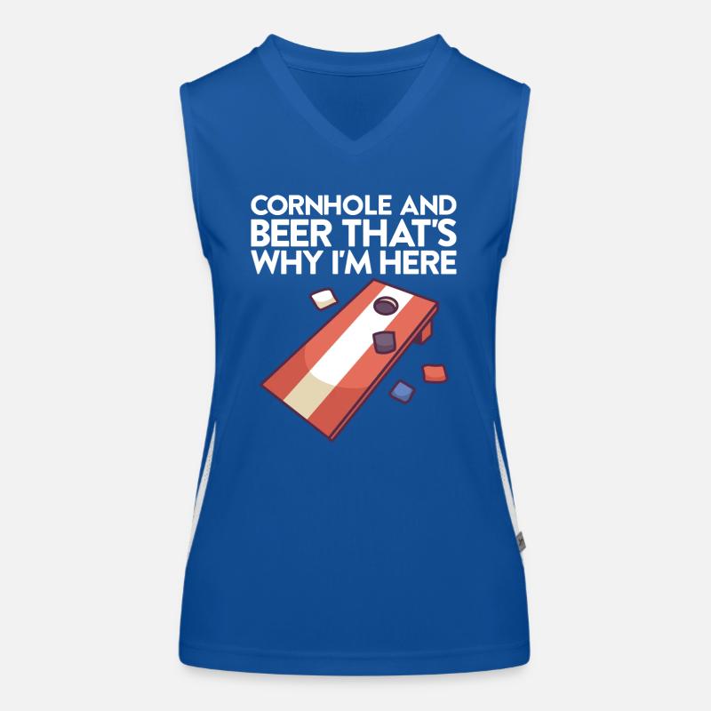 Cornhole Game Corn Hole Outfit with Cornhole Women's Functional Contrast Tank Top