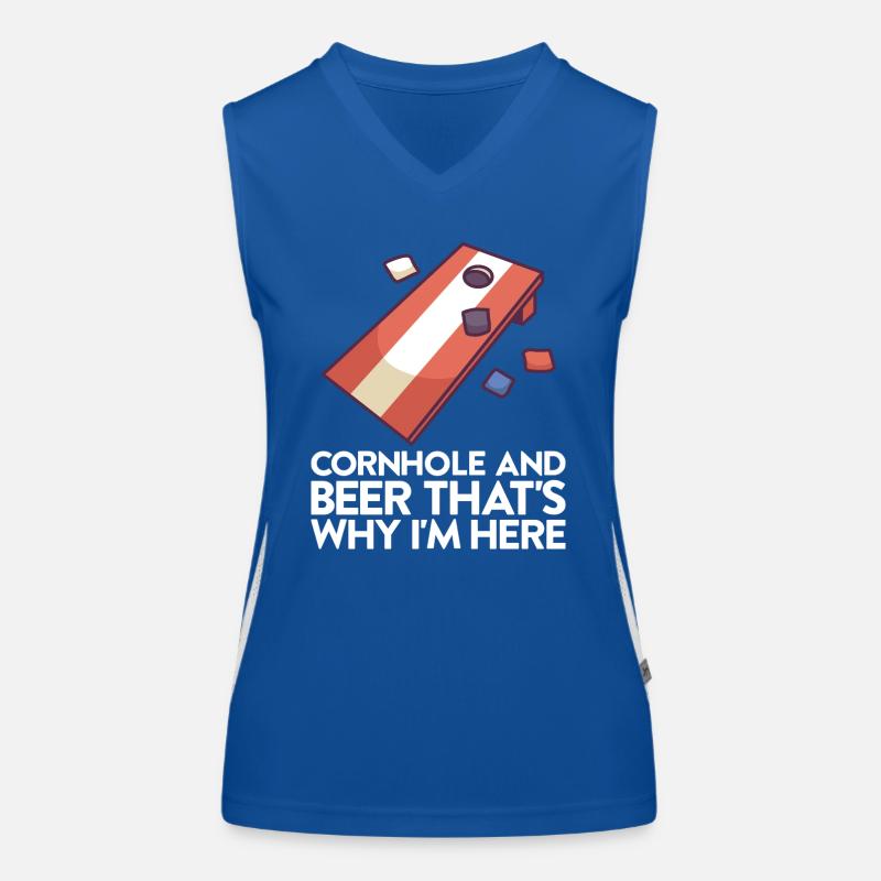 Cornhole Spiel Corn Hole Outfit mit Cornhole Funktionelles Kontrast-Tank Top für Frauen