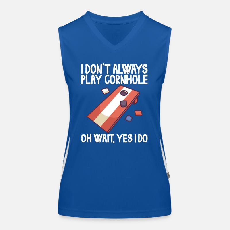 Cornhole Game Corn Hole Outfit with Cornhole Women's Functional Contrast Tank Top